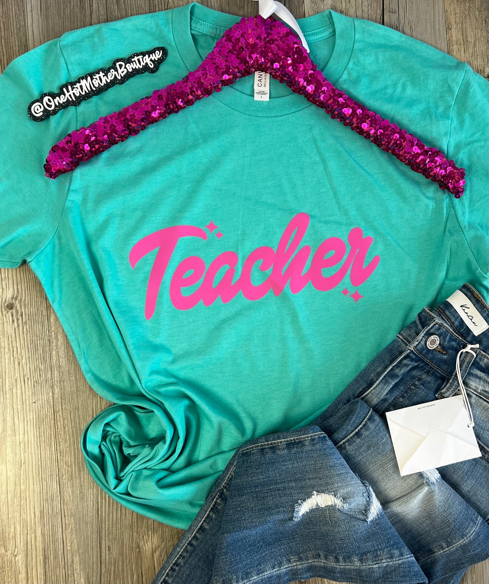 Pink Teacher T-Shirt