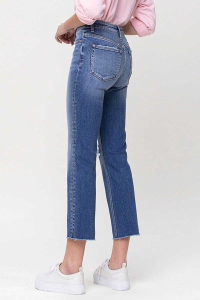 Vervet Mid-Rise Straight Crop Jeans