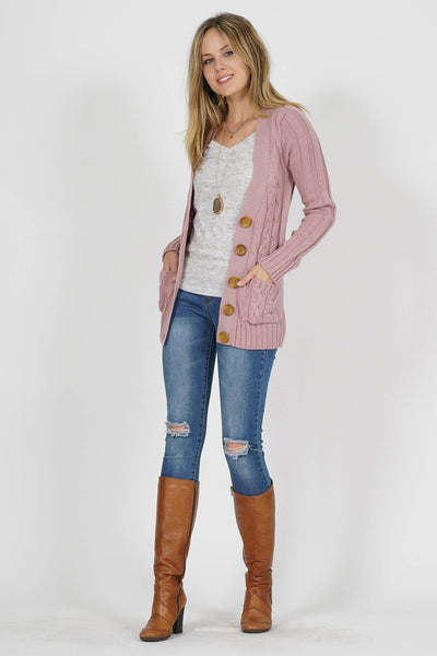 Peony Cable Knit Cardigan