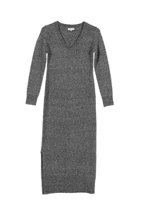 V neck sweater maxi dress