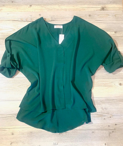 V-Neck Long Sleeve Top