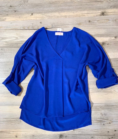 V-Neck Long Sleeve Top